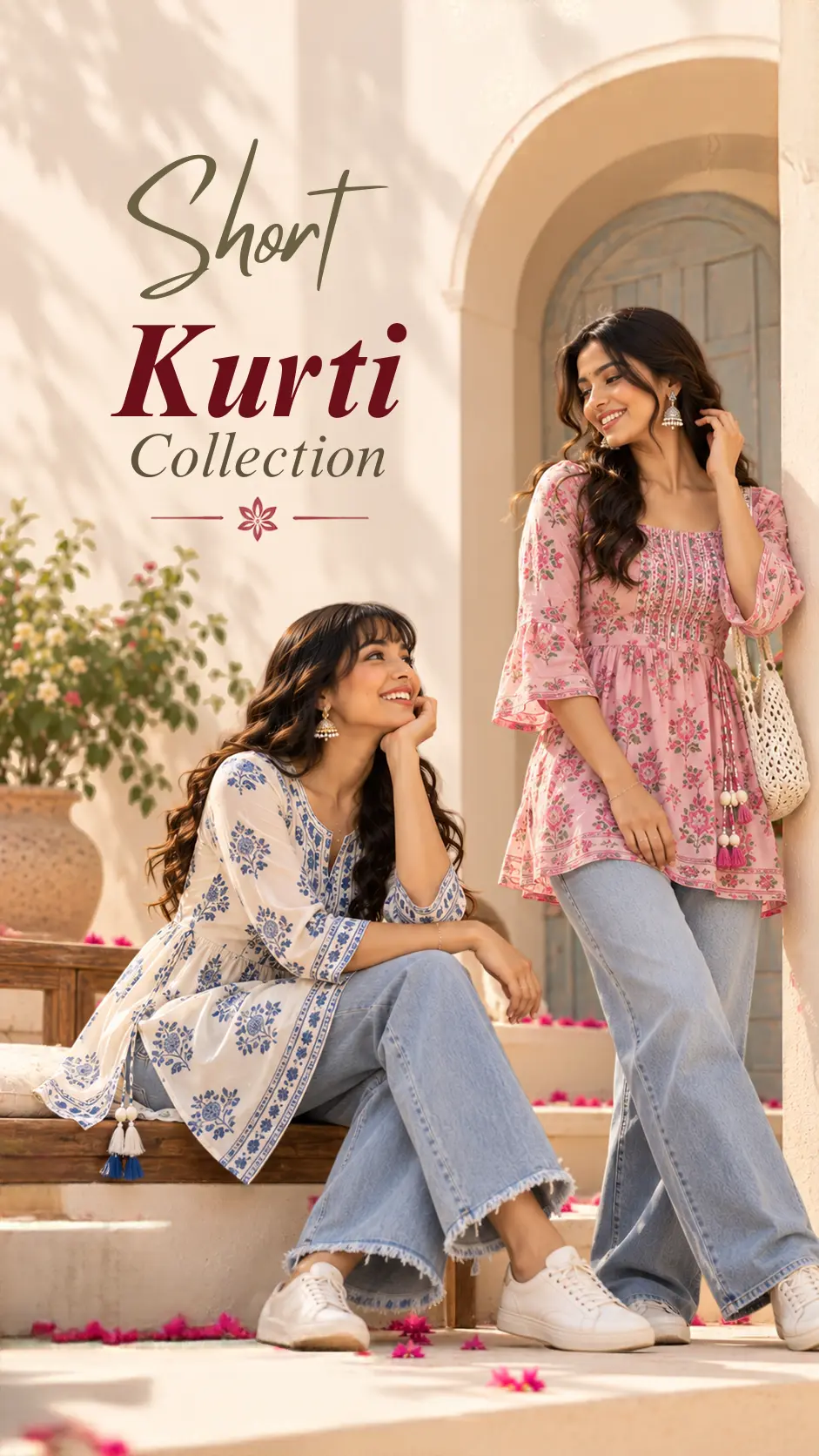 Pink cotton top styling